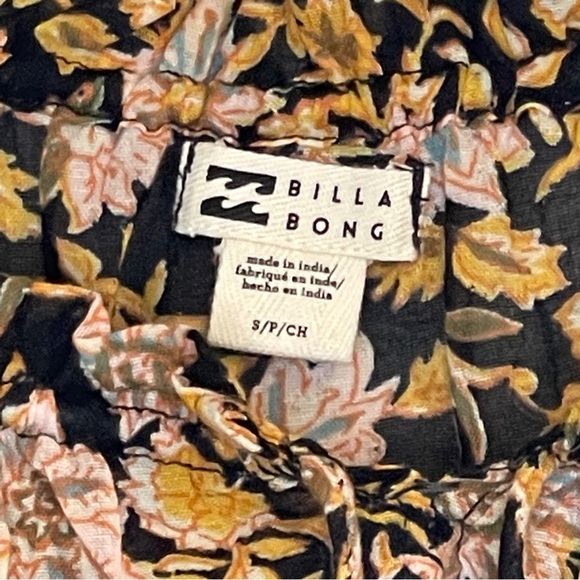 Billabong Cotton Peasant Blouse Size S - Picture 2 of 6